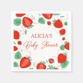 Servilleta De Papel Chica Baby Shower de Berry Sweet Strawberries