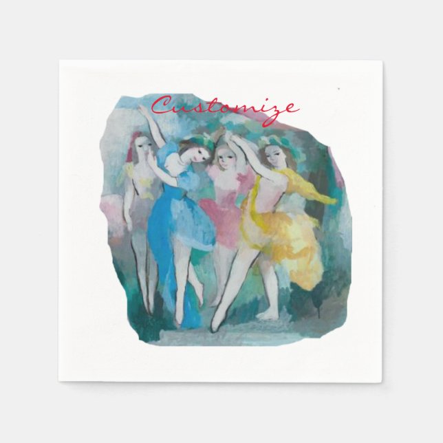 Servilleta De Papel Chica Ballerina Dancers Thunder_Cove (Anverso)