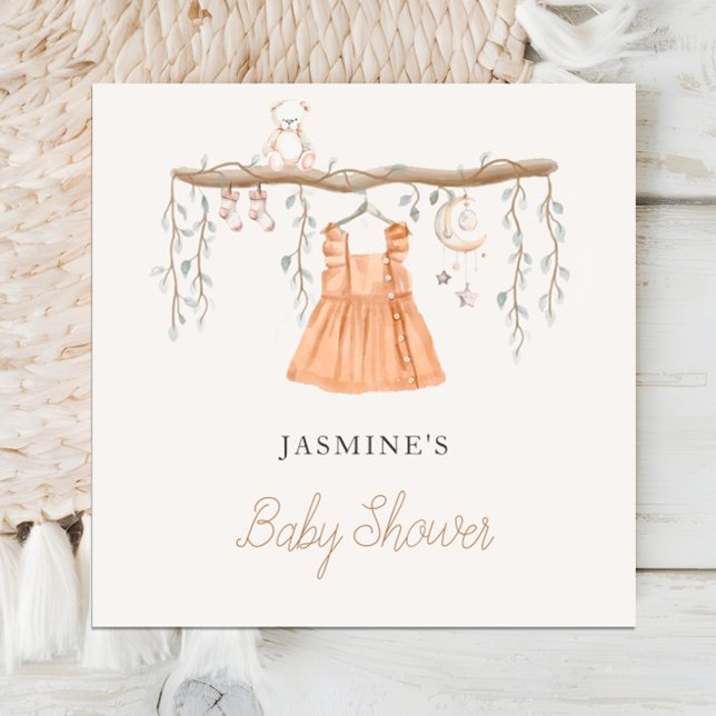 Servilleta De Papel Chica bohemio de ropa Baby Shower (Subido por el creador)