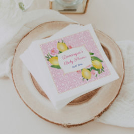 Servilleta De Papel Chica bonito Tiles Rosado Lemons Fiesta Baby Showe