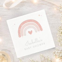 Servilleta De Papel Chica color arcoiris rosa Baby Shower