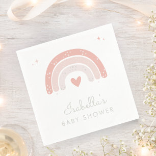 Servilleta De Papel Chica color arcoiris rosa Baby Shower