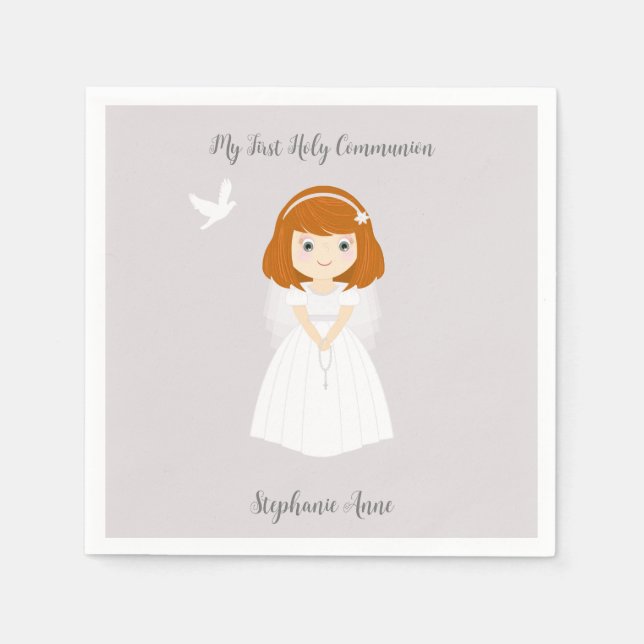Servilleta De Papel Chica Communia Dove Redhead (Anverso)
