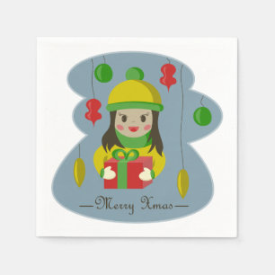 Servilleta De Papel Chica con caja de regalo para Navidades