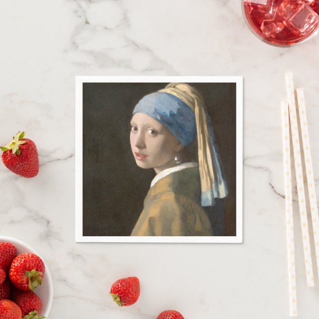 Servilleta De Papel Chica con Pearl Earring (In situ)