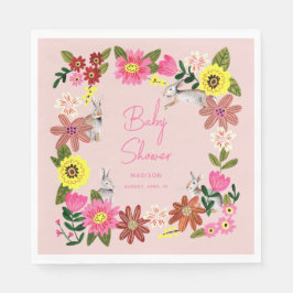 Servilleta De Papel Chica Conejo Conejo Cute  Baby Shower