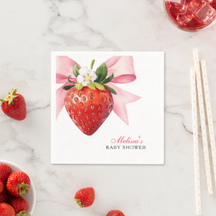 Servilleta De Papel Chica Coqueta Cumpleaños Rosa Fresa