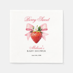 Servilleta De Papel Chica Coqueta Dulce de Fresa Baby Shower
