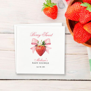 Servilleta De Papel Chica Coqueta Dulce de Fresa Baby Shower