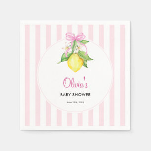Servilleta De Papel Chica Coqueta Rosa Limón Baby Shower