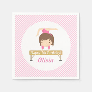 Servilleta De Papel Chica Cute Gimnasia Niños Fiesta de cumpleaños