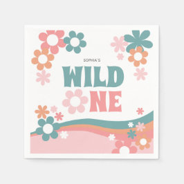 Servilleta De Papel Chica Cute Personalizado Wild One Fiesta