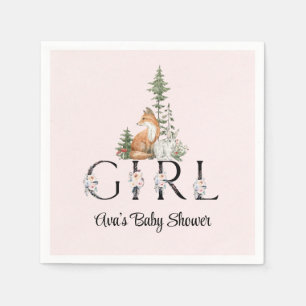 Servilleta De Papel Chica de animales Woodland Baby Shower