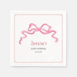 Servilleta De Papel Chica de arco rosado lindo Ducha bebé