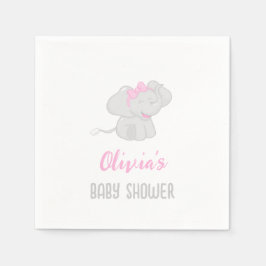 Servilleta De Papel Chica de Baby Shower Cute Elephant
