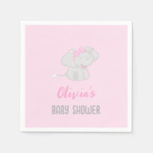Chica de Baby Shower Cute Elephant