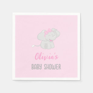 Servilleta De Papel Chica de Baby Shower Cute Elephant