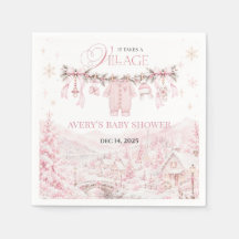 Chica de Baby Shower de Navidad Rosa Se Necesita u