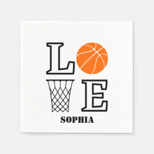 Servilleta De Papel Chica de Baloncesto, Chica de Baloncesto Cumpleaño
