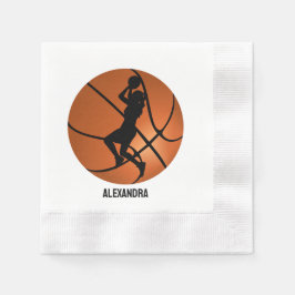 Servilleta De Papel Chica de Baloncesto, Chica de Baloncesto Cumpleaño