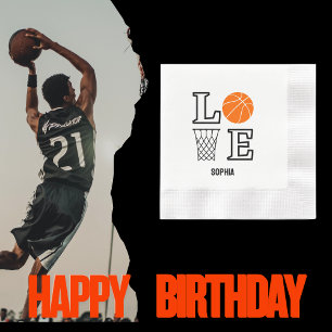 Servilleta De Papel Chica de Baloncesto, Chica de Baloncesto Cumpleaño