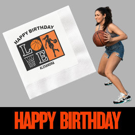 Servilleta De Papel Chica de Baloncesto, Chica de Baloncesto Cumpleaño