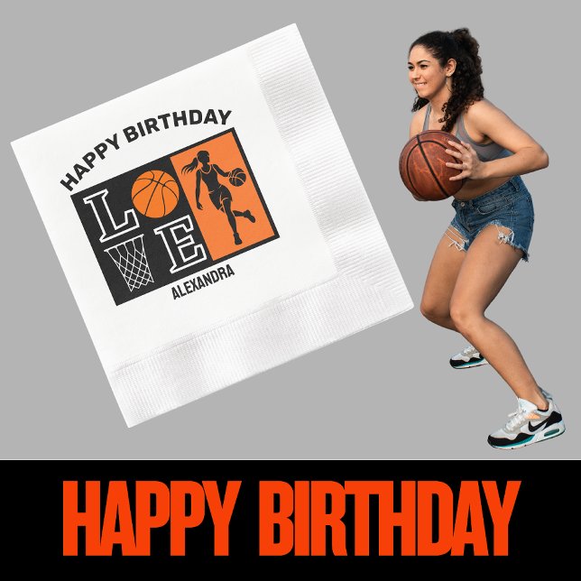 Servilleta De Papel Chica de Baloncesto, Chica de Baloncesto Cumpleaño (Subido por el creador)
