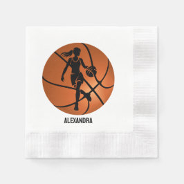 Servilleta De Papel Chica de Baloncesto, Chica de Baloncesto Cumpleaño