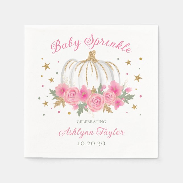 Servilleta De Papel Chica de calabaza pequeña Bebé Rociar (Anverso)