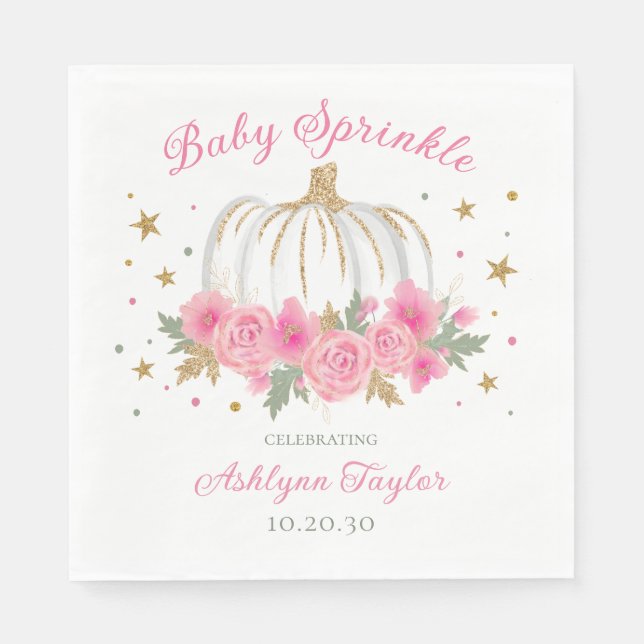 Servilleta De Papel Chica de calabaza pequeña Bebé Rociar (Anverso)