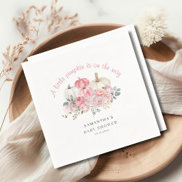 Servilleta De Papel Chica de calabaza rosa pequeño Baby Shower