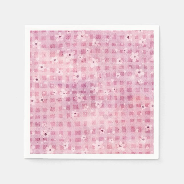 Servilleta De Papel Chica de calabaza rosada Baby Shower (Anverso)