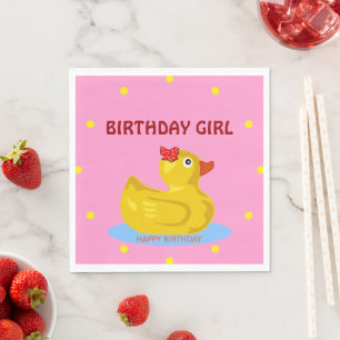 Servilleta De Papel Chica de cumpleaños de Rubber Ducky