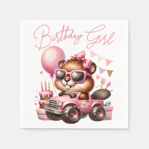 Servilleta De Papel Chica DE CUMPLEAÑOS - OVEJAS EN UN CAMIÓN DE MONST