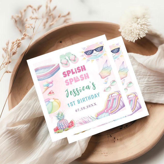 Servilleta De Papel Chica de deslizamiento de agua de verano fiesta de (Subido por el creador)