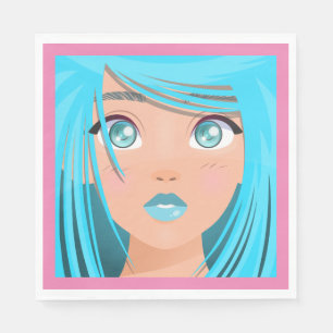SERVILLETA DE PAPEL CHICA DE DIBUJOS ANIMADOS ANIME