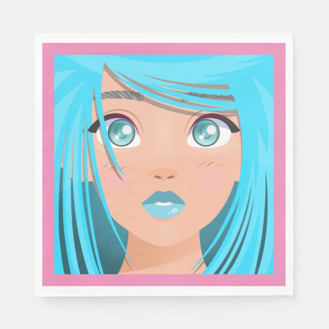 SERVILLETA DE PAPEL CHICA DE DIBUJOS ANIMADOS ANIME (Anverso)