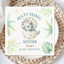 Chica de dinosaurios Baby Shower Triceratops Dino