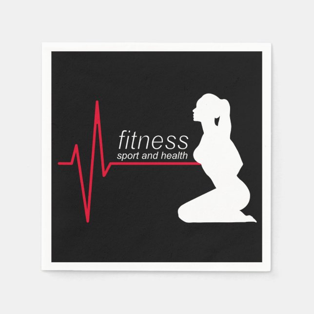 Servilleta De Papel chica de fitness (Anverso)