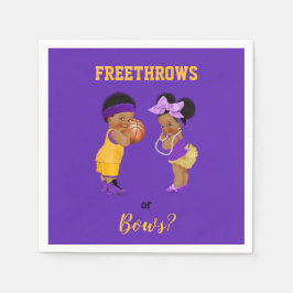 Servilleta De Papel Chica de Freethrows o Bows Purple Gold