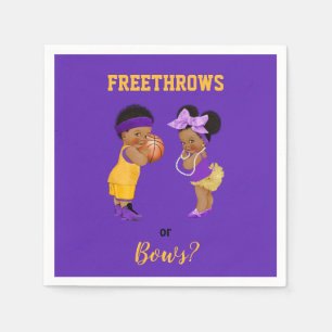 Servilleta De Papel Chica de Freethrows o Bows Purple Gold