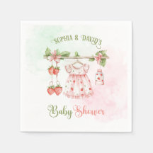 Chica de fresa de vintage Baby Shower