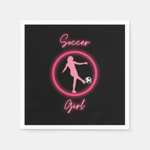 Servilleta De Papel Chica de Fútbol Resplandor Rosa
