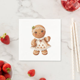 Servilleta De Papel Chica de Gingerbread Cookie Fiesta Napkins