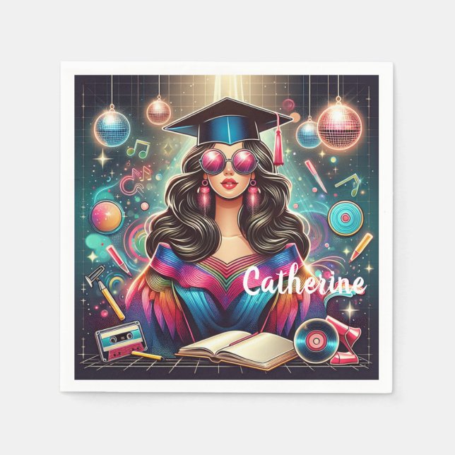 Servilleta De Papel Chica de graduación de Guay Personalizado Fiesta D (Anverso)
