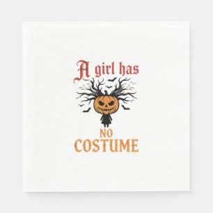 Servilleta De Papel Chica de Halloween No Tiene Disfraz de Calabaza