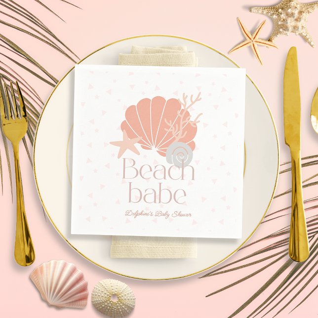 Servilleta De Papel Chica de la Playa Bebe Rosa Fiesta de Cumpleaños (Subido por el creador)