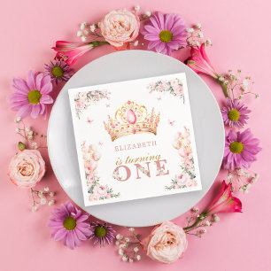 Servilleta De Papel Chica de la princesa de la corona del oro Globos d