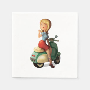 Servilleta De Papel Chica de la vespa