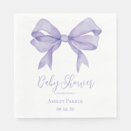 Servilleta De Papel Chica de lazo morado Baby Shower